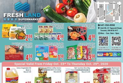 FreshLand Supermarket Flyer October 23 to 29