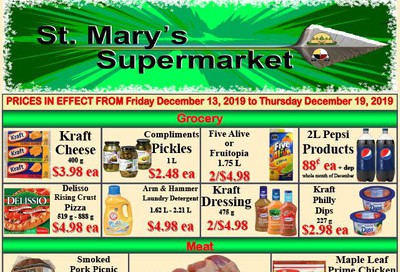 St. Mary's Supermarket Flyer December 13 to 19