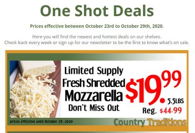 Country Traditions One-Shot Deals Flyer October 23 to 29