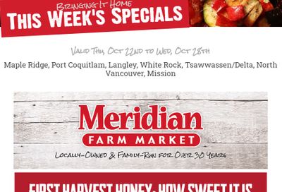 Meridian Meats and Seafood Flyer October 22 to 28