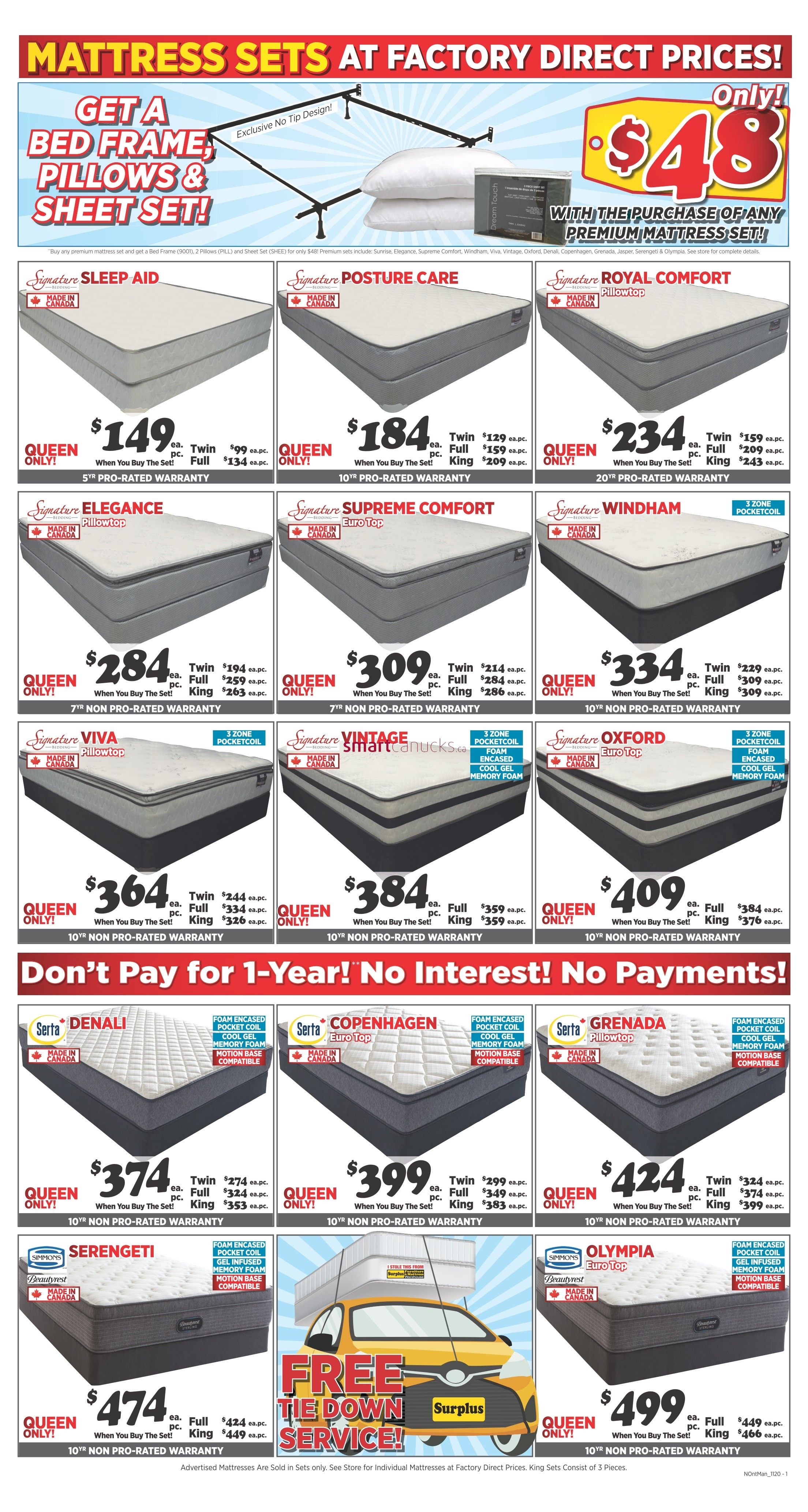 Surplus Furniture & Mattress Warehouse (Winnipeg) Flyer October 27 to November 16