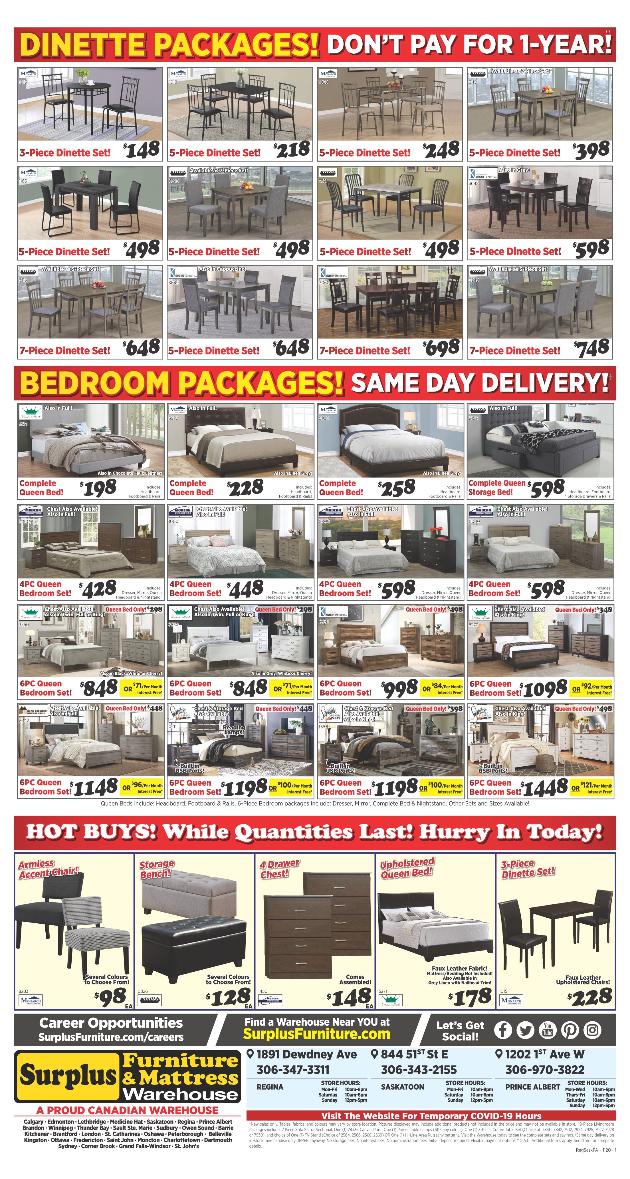 Surplus Furniture & Mattress Warehouse (Prince Albert) Flyer October 27 to November 16