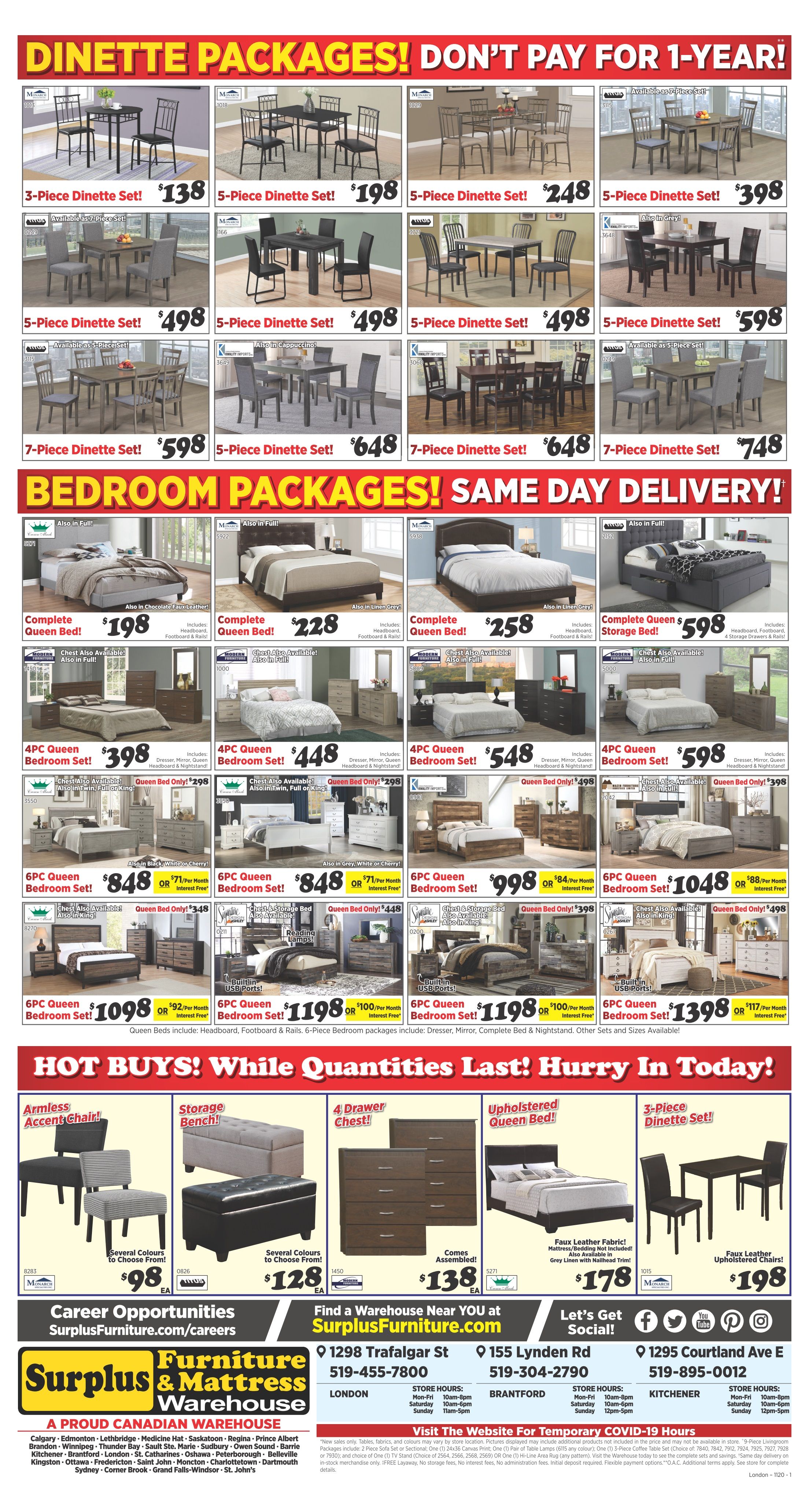 Surplus Furniture & Mattress Warehouse (London) Flyer October 27 to November 16