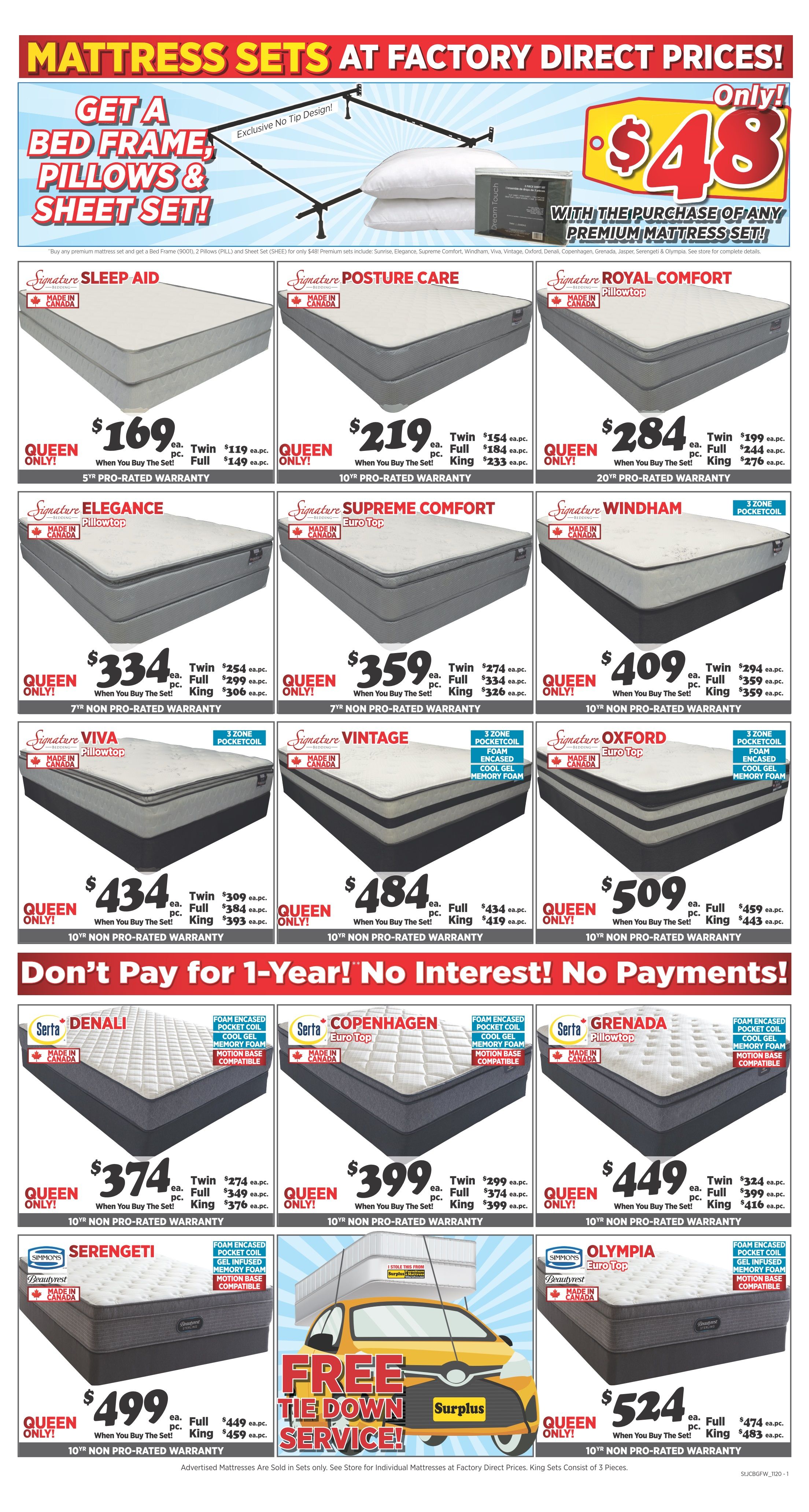 Surplus Furniture & Mattress Warehouse (Grand Falls Windsor) Flyer October 27 to November 16