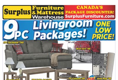 Surplus Furniture & Mattress Warehouse (Dartmouth) Flyer October 27 to November 16