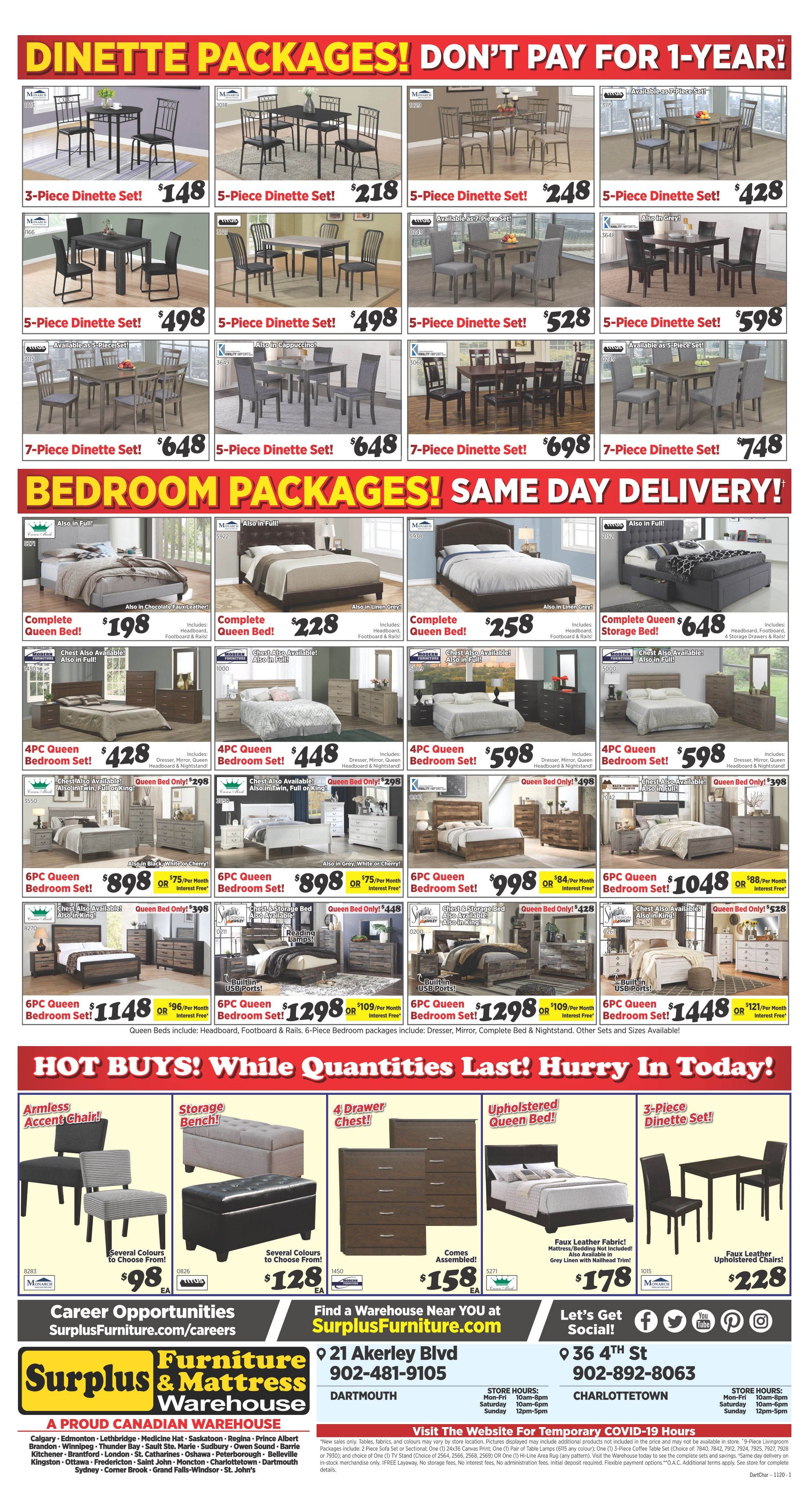 Surplus Furniture & Mattress Warehouse (Dartmouth) Flyer October 27 to November 16