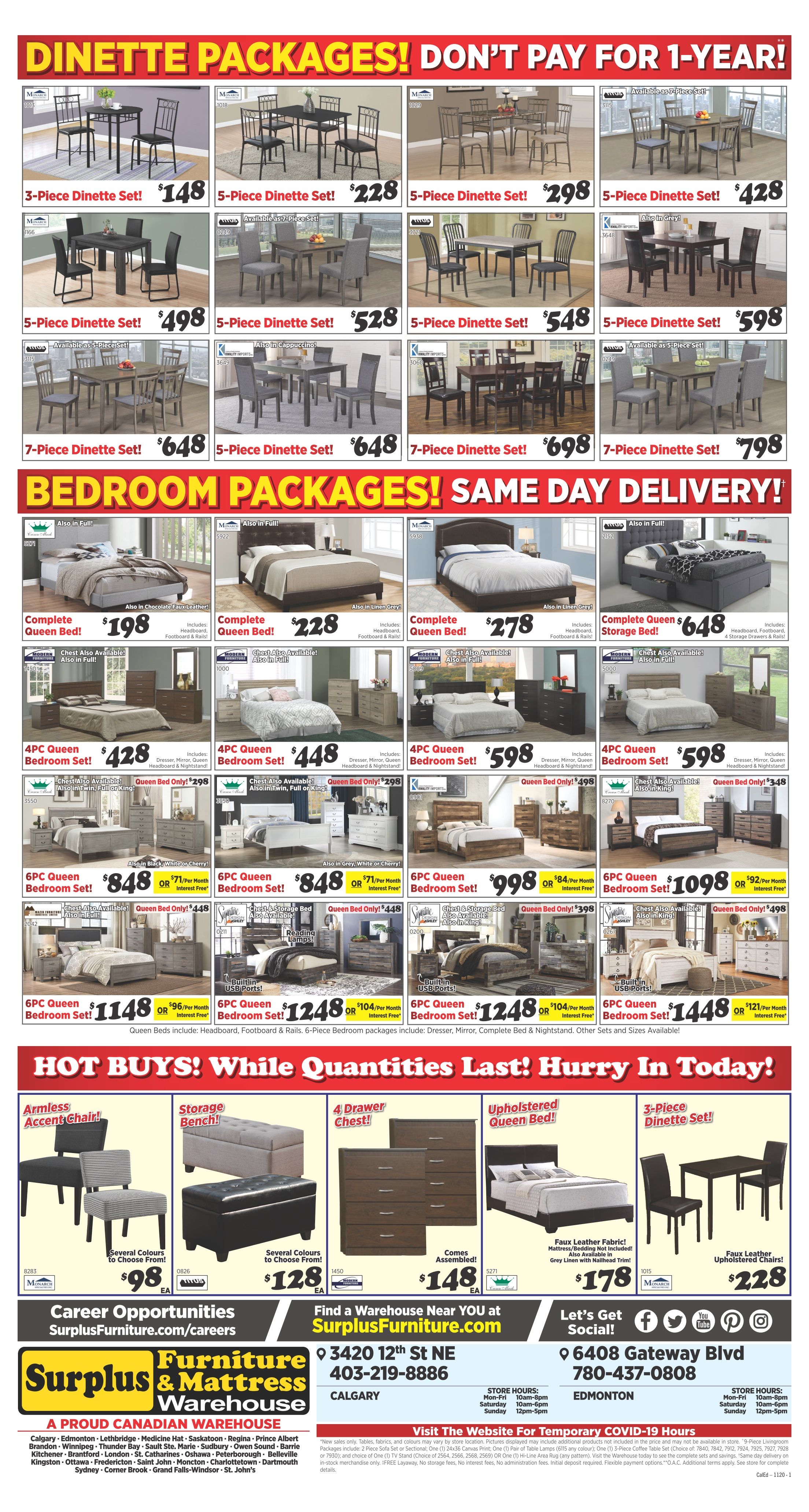 Surplus Furniture & Mattress Warehouse (Calgary) Flyer October 27 to November 16