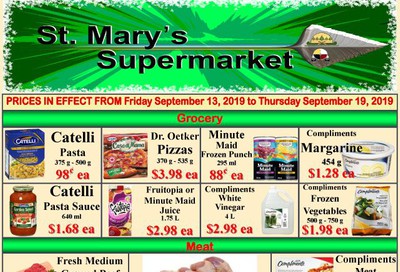 St. Mary's Supermarket Flyer September 13 to 19