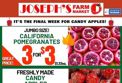 Joseph's Farm Market Flyer October 28 to November 2