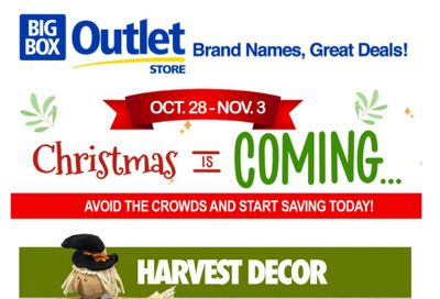 Big Box Outlet Store Flyer October 28 to November 3