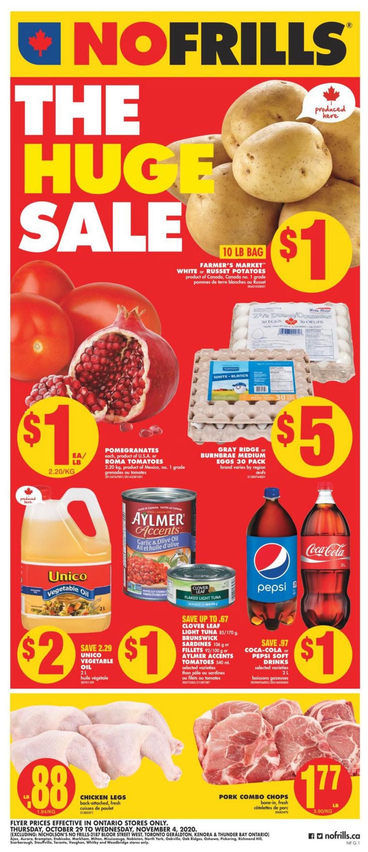 No Frills (GTA) Flyer October 29 to November 4