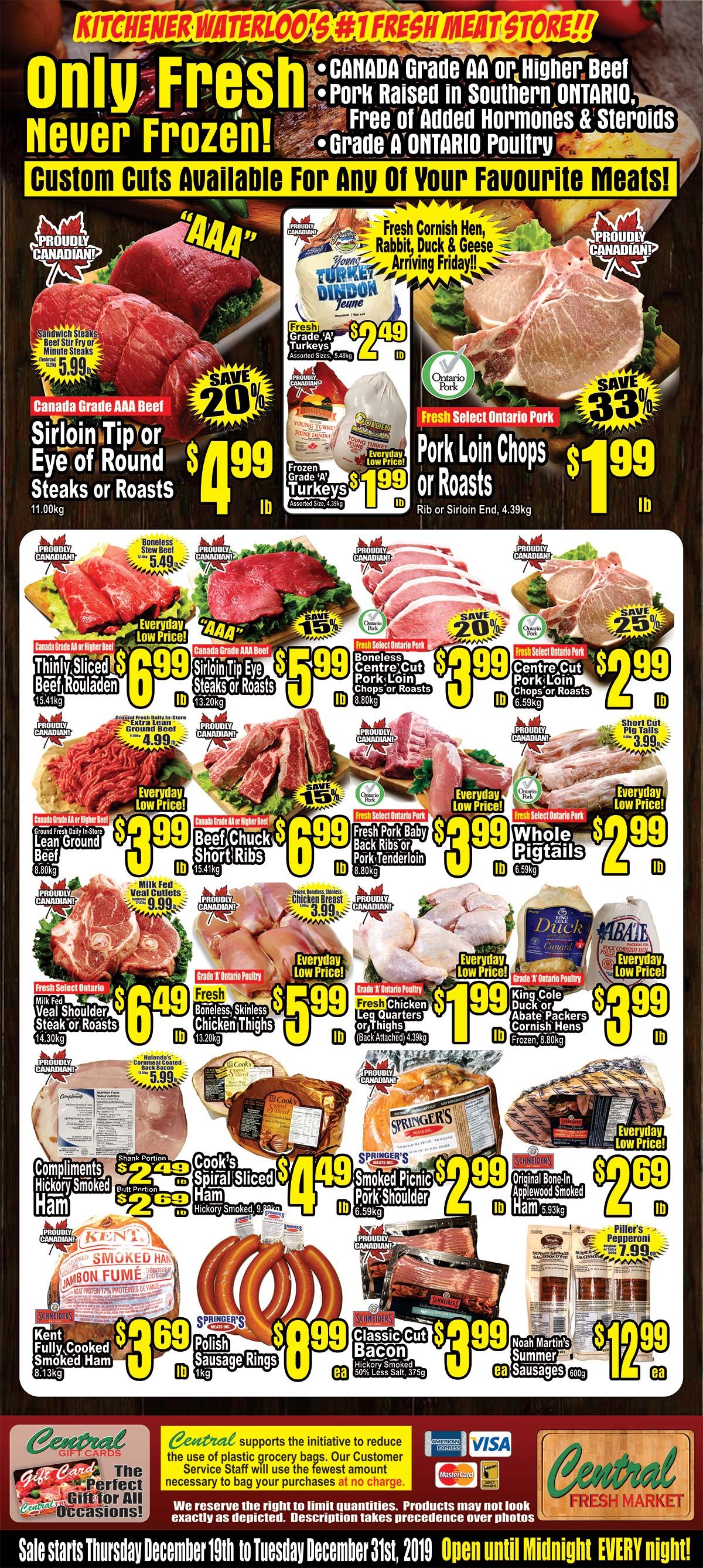 Central Fresh Market Flyer December 19 to 31
