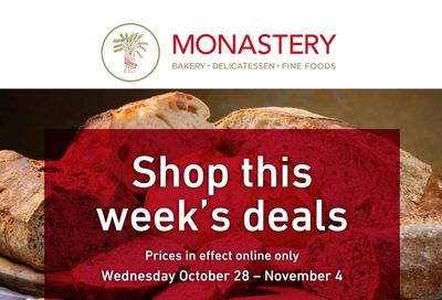 Monastery Bakery Flyer October 28 to November 4