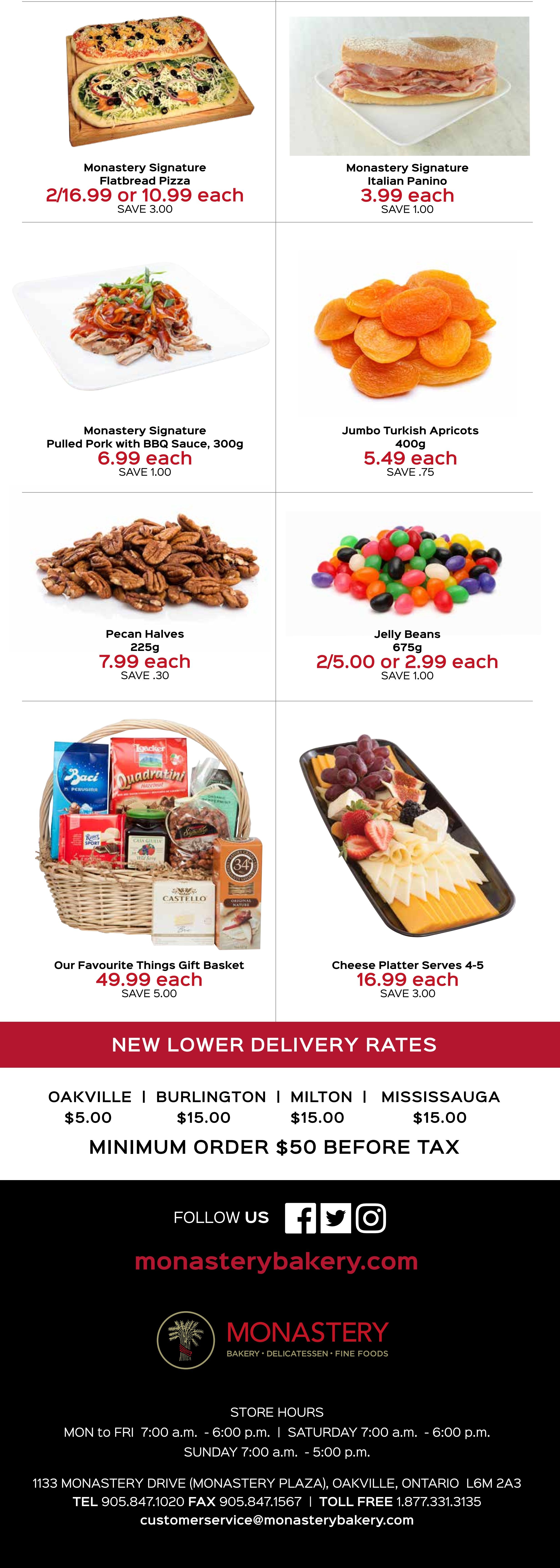 Monastery Bakery Flyer October 28 to November 4