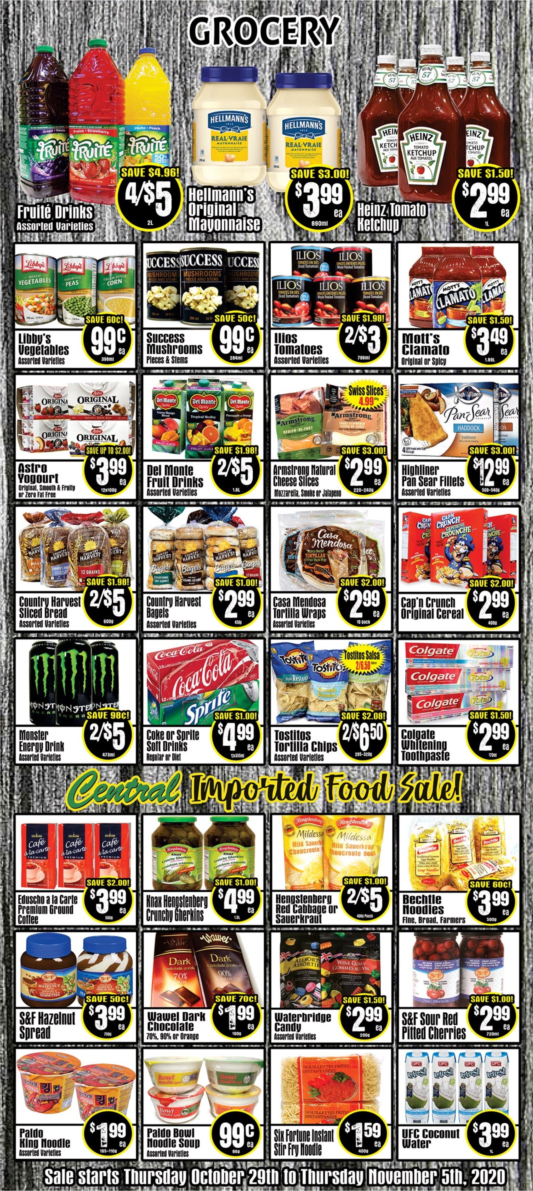 Central Fresh Market Flyer October 29 to November 5