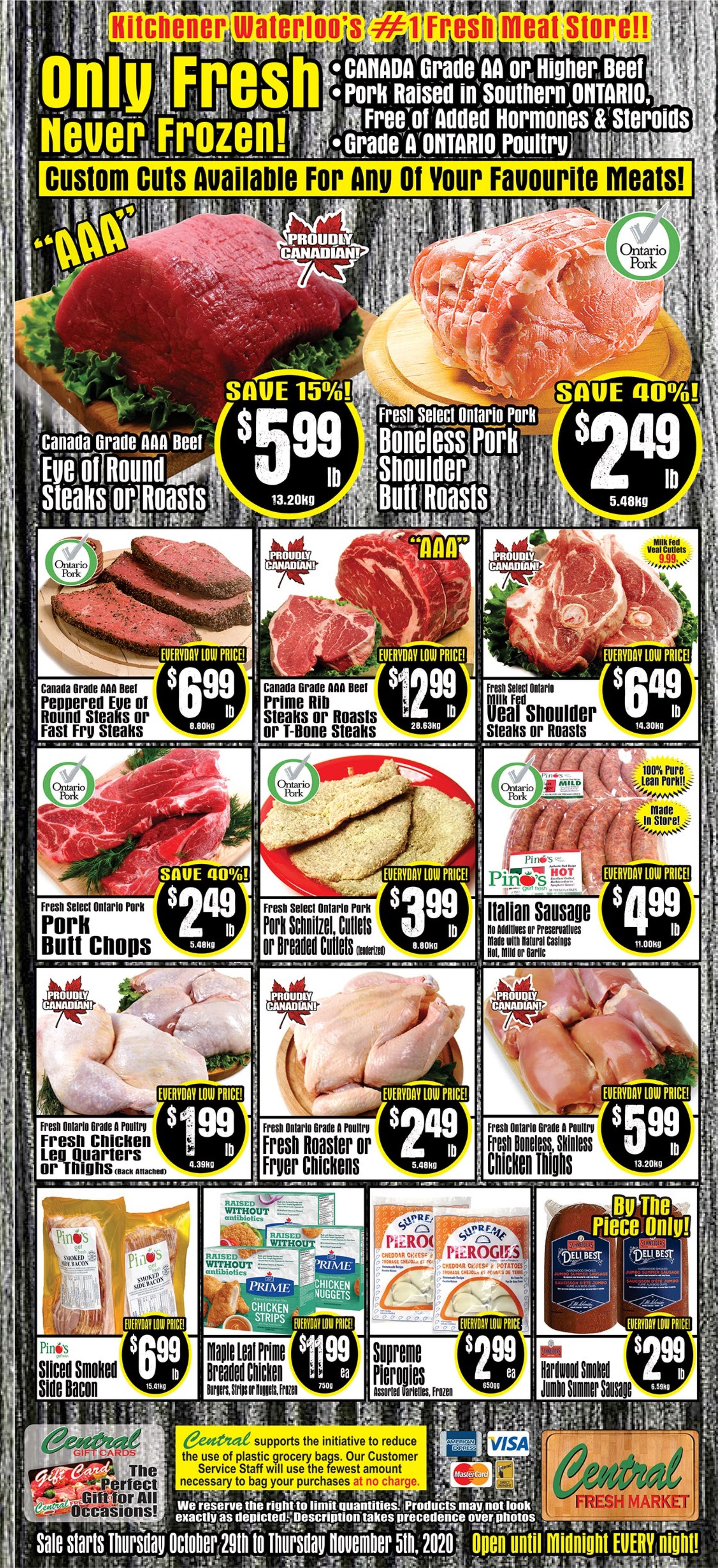 Central Fresh Market Flyer October 29 to November 5