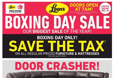 Leon's Boxing Day Sale Flyer December 24 to 31, 2019