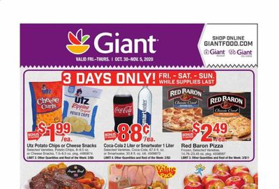 Giant Food Weekly Ad Flyer October 30 to November 5