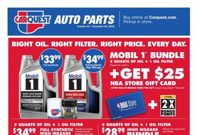Carquest Weekly Ad Flyer October 29 to December 30