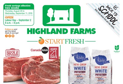 Highland Farms Flyer August 29 to September 11