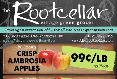 The Root Cellar Flyer October 29 to November 4