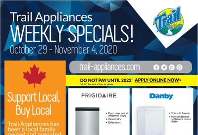 Trail Appliances (AB & SK) Flyer October 29 to November 4