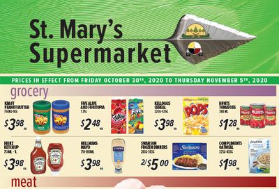 St. Mary's Supermarket Flyer October 30 to November 5 