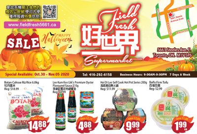 Field Fresh Supermarket Flyer October 30 to November 5