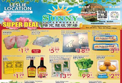Sunny Supermarket (Leslie) Flyer October 30 to November 5
