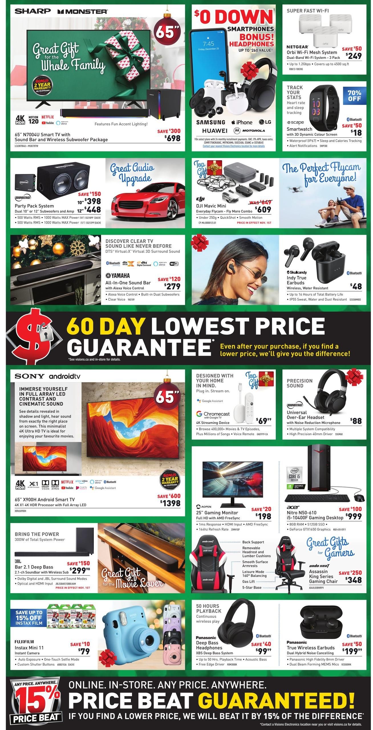 Visions Electronics Hottest Gifts of the Season Flyer October 30 to November 12