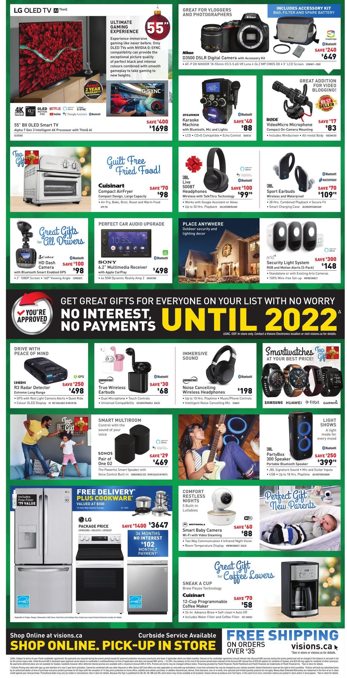 Visions Electronics Hottest Gifts of the Season Flyer October 30 to November 12