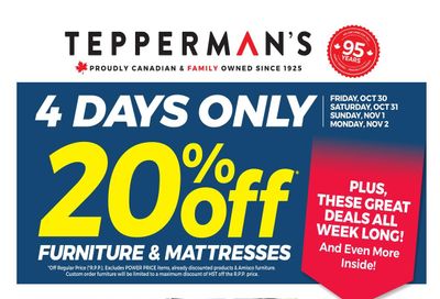 Tepperman's Flyer October 30 to November 5