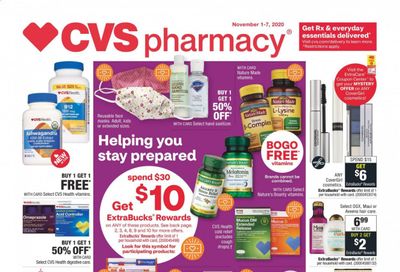 CVS Pharmacy Weekly Ad Flyer November 1 to November 7