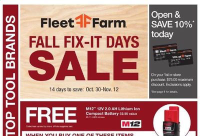 Fleet Farm Weekly Ad Flyer October 30 to November 12