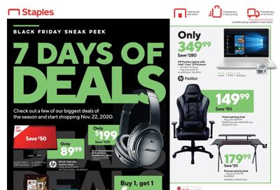 Staples Weekly Ad Flyer November 22 to November 28