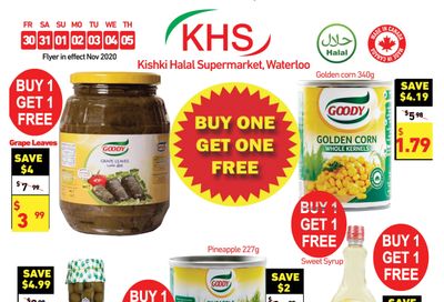 Kishki Halal Supermarket Flyer October 30 to November 5
