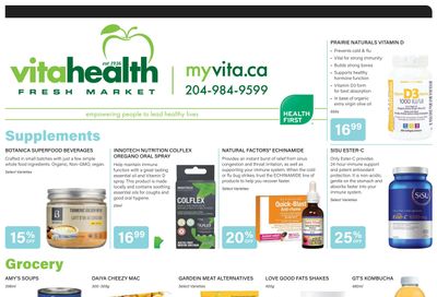Vita Health Fresh Market Flyer October 16 to November 1