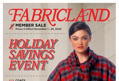 Fabricland (West) Flyer November 1 to 25