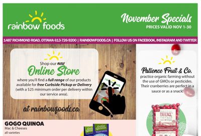 Rainbow Foods Flyer November 1 to 30