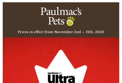 Paulmac's Pets Flyer November 2 to 15