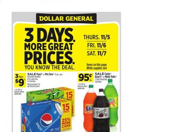 Dollar General (LA) Weekly Ad Flyer November 1 to November 7