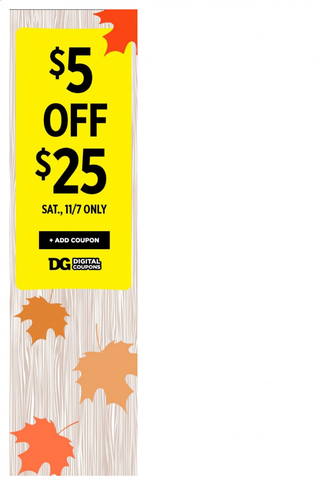 Dollar General (GA, IA, ME, MN, NM, OR, SD, WI) Weekly Ad Flyer November 1 to November 7