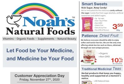 Noah's Natural Foods Flyer November 1 to 30