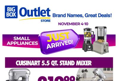 Big Box Outlet Store Flyer November 4 to 10