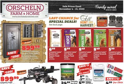 Orscheln Farm and Home Weekly Ad Flyer November 4 to November 15
