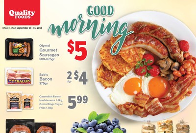 Quality Foods Weekend Specials Flyer September 13 to 15