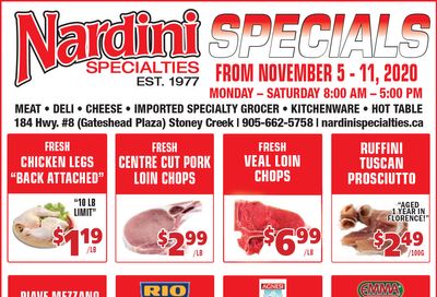 Nardini Specialties Flyer November 5 to 11