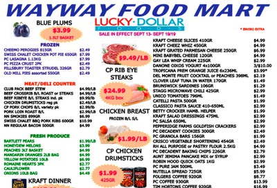 WayWay Food Mart Flyer September 13 to 19