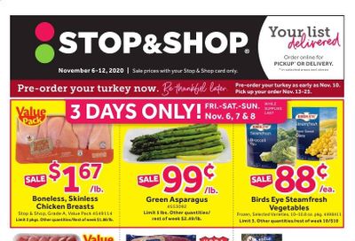 Stop & Shop (NY) Weekly Ad Flyer November 6 to November 12