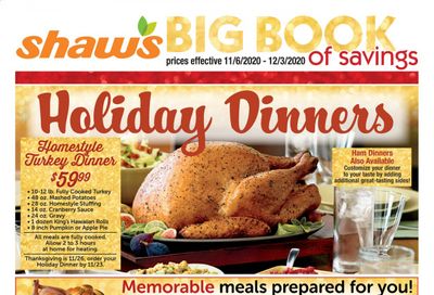 Shaw’s (MA, ME, NH, RI, VT) Weekly Ad Flyer November 6 to December 3